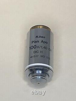 Nikon Plan Apo 100x/1.40 Huile DIC H? /0.17 Wd 0.13 Lentille d'objectif de microscope