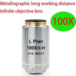 Nouvel objectif à longue distance de travail à infini pour microscope métallurgique