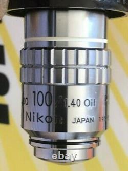 Objectif Microscope Nikon Cf Plan Apochromat 100x Na 1,40 Pour Fini 160