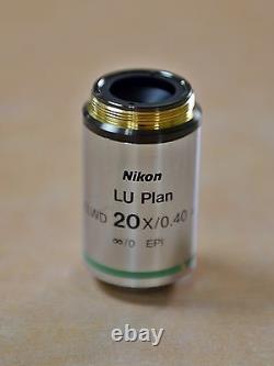 Objectif Microscope Nikon Lu Plan 20x/0.40 A Elwd /0 Wd Free Ship