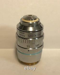 Objectif Microscope Nikon Plan 50x 160mm Avec Iris Optiphot Labophot ++