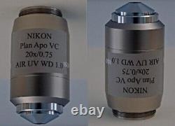 Objectif Nikon Plan Apo VC 20x/0.75 Air Uv Wd 1.0 à correction infinie M25