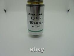 Objectif Objectif Nikon Microscope Lu Plan 20x/0.45? /0 Wd4,5