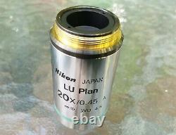Objectif Objectif Nikon Microscope Lu Plan 20x/0.45 A /0 Epi, Wd 4.5