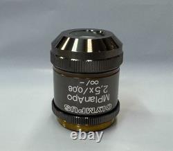 Objectif apochromatique Plan Apo Olympus MPlanApo 2,5X/0,08 M26 pour microscope