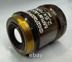 Objectif apochromatique Plan Apo Olympus MPlanApo 2,5X/0,08 M26 pour microscope