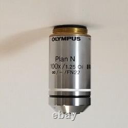 Objectif d'objectif de microscope Olympus Plan N 100x / 1.25 UIS2 FN22