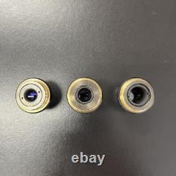 Objectif d'objectif de microscope inversé Nikon, ensemble de 3 pièces