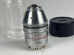 Objectif de microscope Carl Zeiss Neofluar 63/0,90 POL 160/0,17 Allemagne
