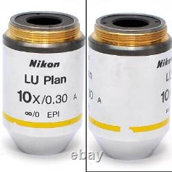 Objectif de microscope EPI Nikon LU Plan 10x/0.30 à correction d'infini de 17.3mm