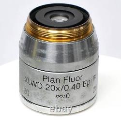 Objectif de microscope Epi IK Reichert Plan Fluor XLWD 20x/0.40 avec des caractéristiques extérieures LAIDES