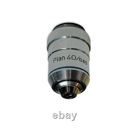 Objectif de microscope Fisher Plan 40x / 0,65 fabriqué au Japon
