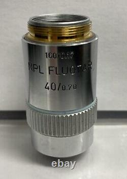 Objectif de microscope LEITZ WETZLAR NPL Fluotar 40/0.70 160/0.17