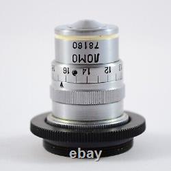 Objectif de microscope LOMO 70x1.23 à immersion dans l'eau Apochromat Apo Lens soviétique.
