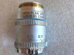 Objectif de microscope Leica HCX PLAN APO 40x. 85 CORR? / 0.11-0.23/C 506167