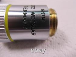 Objectif de microscope Leitz Wetzlar 519-760 EF 10X 0,25 Jaune