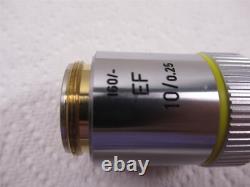 Objectif de microscope Leitz Wetzlar 519-760 EF 10X 0,25 Jaune