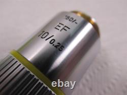 Objectif de microscope Leitz Wetzlar 519-760 EF 10X 0,25 Jaune