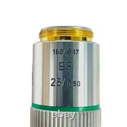 Objectif de microscope Leitz Wetzlar EF 25/0,50 25x 160/0,17 Fabriqué en Allemagne