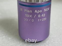 Objectif de microscope MITUTOYO M Plan Apo NUV 50 x /0.42 d'occasion / 0 f=200