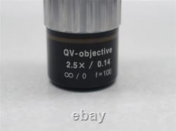 Objectif de microscope Mitutoyo QV 2.5X / 0.14? / 0 f = 100