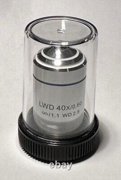 Objectif de microscope Motic Plan LWD 40x 0.60 / 1.1 WD 2.8mm, neuf