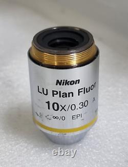 Objectif de microscope NIKON LU Plan Fluor 10 x /0.30 A? / 0 EPI OFN25 WD 1