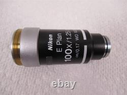 Objectif de microscope Nikon E Plan 100x pour microscopes de la série E