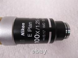 Objectif de microscope Nikon E Plan 100x pour microscopes de la série E