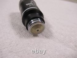 Objectif de microscope Nikon E Plan 100x pour microscopes de la série Eclipse