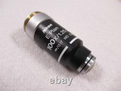 Objectif de microscope Nikon E Plan 100x pour microscopes de la série Eclipse