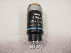 Objectif de microscope Nikon E Plan 40x / 0,65 CFI Infinity Eclipse E200
