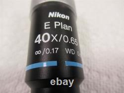 Objectif de microscope Nikon E Plan 40x / 0,65 CFI Infinity Eclipse E200