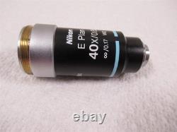 Objectif de microscope Nikon E Plan 40x 0,65 pour microscopes de la série Eclipse