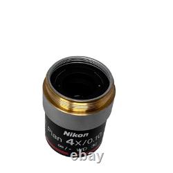 Objectif de microscope Nikon E Plan 4x/0,10 ? /- WD 30