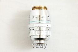 Objectif de microscope Nikon Fluor 40X 0.85 160/0.11-0.23 Bague de lentille fonctionne #4586