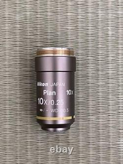 Objectif de microscope Nikon Plan 10x / 0,25 DIC M? /- WD 10,5 du Japon