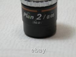 Objectif de microscope Nikon Plan 2 / 0,05 160/- , fonctionne bien