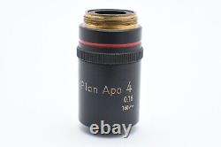 Objectif de microscope Nikon Plan APO 4x / 0.16 160 160mm fabriqué au Japon A2421291