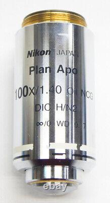 Objectif de microscope Nikon Plan Apo 100x 1.40 huile NCG DIC