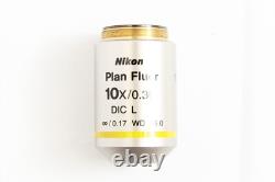 Objectif de microscope Nikon Plan Fluor 10x 0.30 DIC L WD 16 #5067