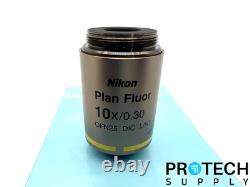 Objectif de microscope Nikon Plan Fluor 10x/0,30 MRH00101 avec GARANTIE