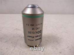 Objectif de microscope Nikon Plan Fluor 20X 0.50 DIC M 0.17 WD 2.1