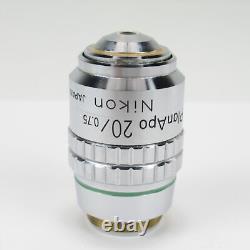 Objectif de microscope Nikon Planapo 20/0,75 160/0,17 Cfn Plan Apo 20x