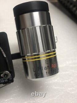 Objectif de microscope OLYMPUS EPI L PLAN APO 10X 0.23 F 200 et étage X, Y, Z