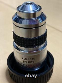 Objectif de microscope OLYMPUS SPlan100 1.25 immersion à l'huile 160/0.17, utilisé depuis le Japon.