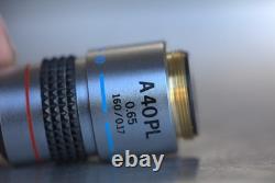 Objectif de microscope Olympus A40PL 40X 0,65 160/0,17