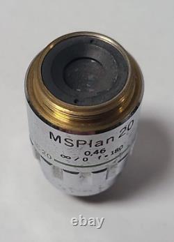Objectif de microscope Olympus MSPlan 20 Lentilles F=180 0.46 Japon
