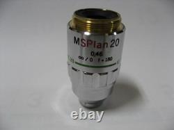 Objectif de microscope Olympus Msplan 20x NA 0,46 F=180 utilisé