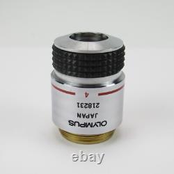 Objectif de microscope Olympus Splan 4 0.13 160/- 4x